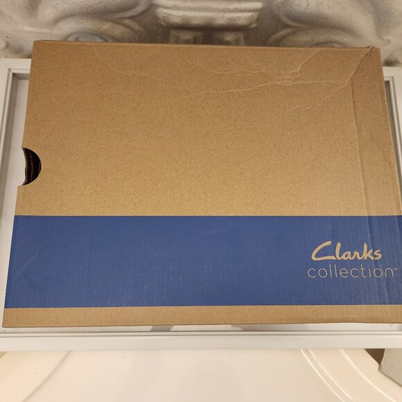 Clarks "Giselle Dove" Black Nubuck Wedge Sandals. Leather. NIB. Size 7.5 - Picture 9 of 9